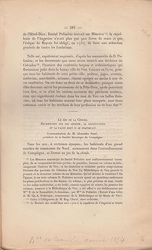 Image du vendeur pour Le Jeu de la choule, recherches sur son origine, sa signification et la faon dont il se pratiquait : par M. Alexandre Sorel, . mis en vente par PRISCA