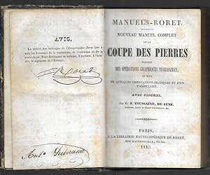 Coupe des Pierres. Nouveau Manuel Complet. Manuels-Roret 1845