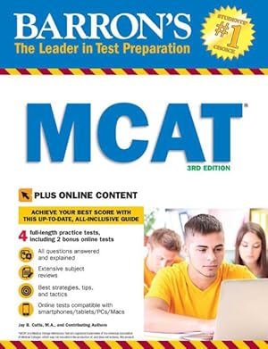 Imagen del vendedor de Barron's MCAT : Medical College Admission Test a la venta por GreatBookPrices
