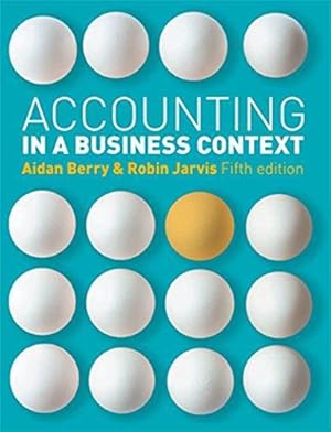 Bild des Verkufers fr Accounting in a Business Context zum Verkauf von WeBuyBooks