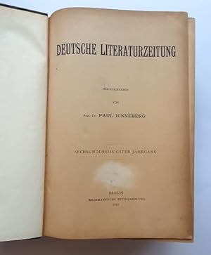 Deutsche Literaturzeitung. 36. Jg. / 1915, Nr. 1 - 51./52 (gebunden in 1 Bd.)