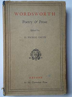 Seller image for WORDSWORTH POETRY & PROSE. With Essays by Coleridge, Hazlitt, De Quincey for sale by GfB, the Colchester Bookshop