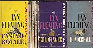 Seller image for Collection of 6 original Signet James Bond paperbacks: CASINO ROYALE, FOR YOUR EYES ONLY, FROM RUSSIA WITH LOVE, GOLDFINGER, ON HER MAJESTY'S SECRET SERVICE, THUNDERBALL. for sale by Brentwood Books