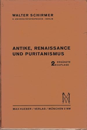Antike, Renaissance und Puritanismus : Eine Studie zur englischen Literaturgeschichte d. 16. u. 1...