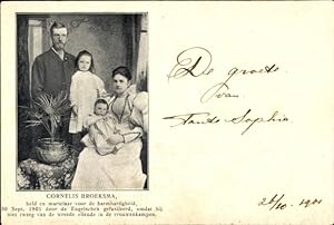 Ansichtskarte / Postkarte Südafrika, Cornelis Broeksma mit Familie, Burenkrieg
