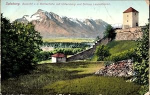 Imagen del vendedor de Ansichtskarte / Postkarte Salzburg in sterreich, Aussicht von der Richterhhe mit Untersberg, Schloss Leopoldskron - Zieher 184 a la venta por akpool GmbH