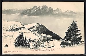 Ansichtskarte Rigi-Staffel, die Hotels im ersten Schnee