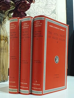 Imagen del vendedor de The attic nights of Aulus Gellius. With an English translation by John C. Rolfe. In three volumes. Loeb Classical Library, 195, 200, 212. Bilingual Latin / English edition. a la venta por Librera Miau