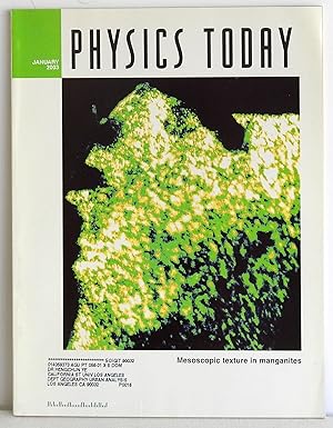 Image du vendeur pour Physics Today January 2003 Volume 56 Number 1 mis en vente par Argyl Houser, Bookseller