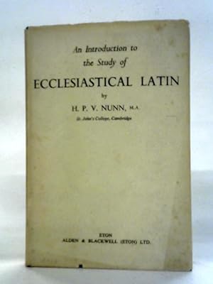 Bild des Verkufers fr An Introduction to Ecclesiastical Latin zum Verkauf von World of Rare Books