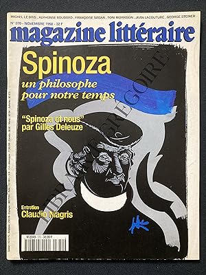 MAGAZINE LITTERAIRE-N°370-NOVEMBRE 1998-BARUCH SPINOZA