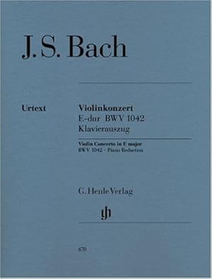 Image du vendeur pour Concerto for Violin and Orchestra E major BWV 1042 - violin and orchestra - piano reduction with solo part - (HN 670) mis en vente par WeBuyBooks