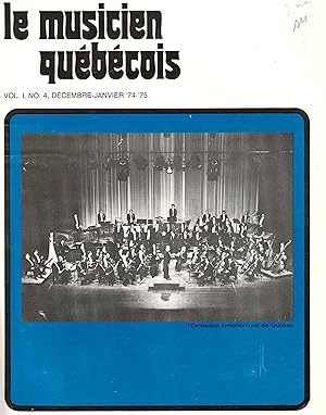 Le Musicien québécois Vol. 1 No 4