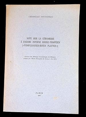 Seller image for Note sur la cramique  Engobe interne rouge-pompien for sale by LibrairieLaLettre2