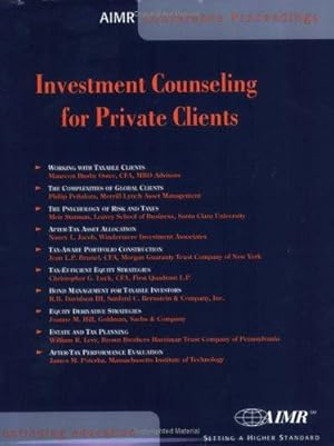 Seller image for Investment Counseling for Private Clients for sale by WeBuyBooks