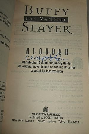 Buffy the vampire slayer blooded // The Photos in this listing are of the book that is offered fo...