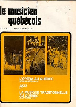 Le Musicien québécois Vol. 1 No 3