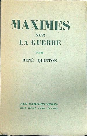 Image du vendeur pour Maximes sur la guerre mis en vente par Librodifaccia