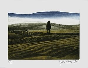 Landschaft. 1993. [Signierte Original-Grafik.]