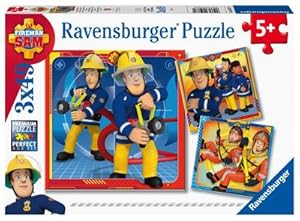 Bild des Verkufers fr Ravensburger Kinderpuzzle - 05077 Unser Held Sam - Puzzle für Kinder ab 5 Jahren, mit 3x49 Teilen, Puzzle mit Feuerwehrmann Sam zum Verkauf von AHA-BUCH GmbH