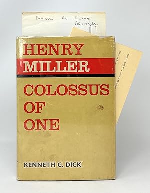 Seller image for Henry Miller: Colossus of One for sale by Underground Books, ABAA