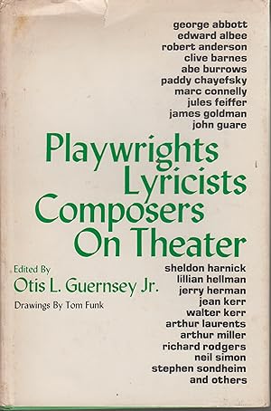 Seller image for Playwrights Lyricists Composers on Theater for sale by Robinson Street Books, IOBA