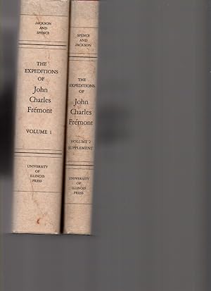 Bild des Verkufers fr The Expeditions of John Charles Fremont, Volume I Travels from 1838 to 1844; Volume II Supplement Proceedings of the Court Martial zum Verkauf von Mossback Books