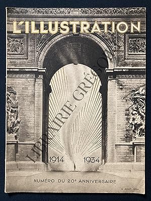 L'ILLUSTRATION-4 AOUT 1934-1914-1934-NUMERO DU 20e ANNIVERSAIRE