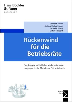 Immagine del venditore per Rckenwind fr die Betriebsrte : eine Analyse betrieblicher Modernisierungskampagnen in der Metall- und Elektroindustrie. Thomas Haipeter . / Hans-Bckler-Stiftung: Forschung aus der Hans-Bckler-Stiftung ; 137 venduto da NEPO UG