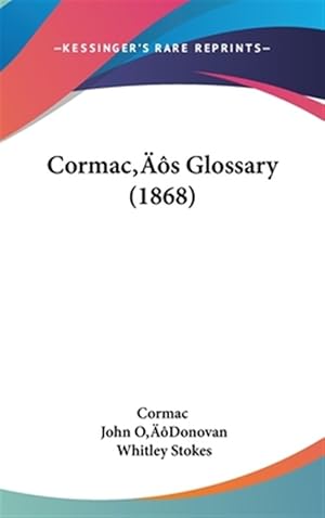 Imagen del vendedor de Cormac's Glossary a la venta por GreatBookPrices