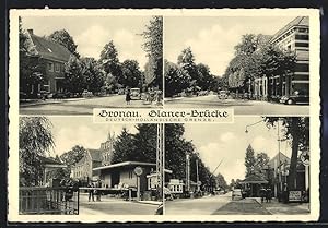 Ansichtskarte Gronau / Westf., Glaner Brücke, Deutsch-Holländische Grenze