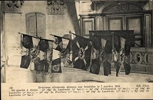 Am 7. Oktober 1914 wurden am Invalidendom deutsche Flaggen der Ansichtskarte / Postkarte aufgestellt