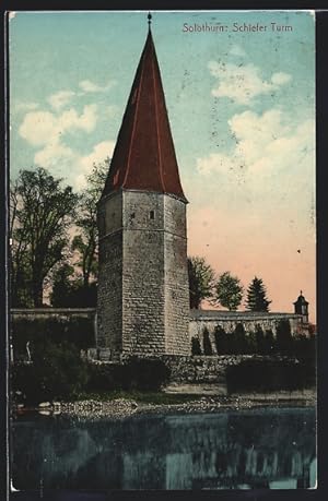 Ansichtskarte Solothurn, Schiefer Turm