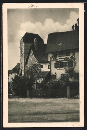 Ansichtskarte Zug, Häuserpartie in der Altstadt