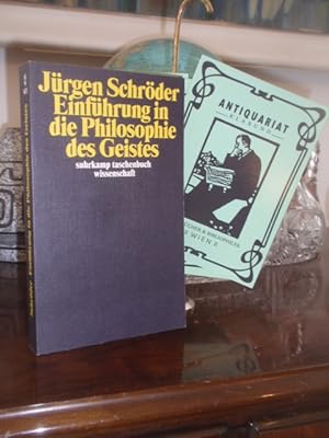 Bild des Verkufers fr Einfhrung in die Philosophie des Geistes. zum Verkauf von Antiquariat Klabund Wien