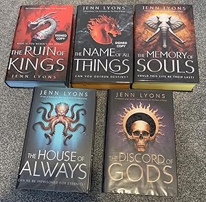 Imagen del vendedor de A Chorus of Dragons Series Goldsboro Five book SET - The Ruin of Kings, The Name of All Things, The Memory of Souls, The House of Always, The Discord of Gods - Matching SIGNED Limited Set all no. 9/500 (1st UK Edition . First Print thus) a la venta por First.Editions1st