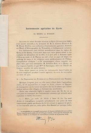 Seller image for Instruments agricoles de Syrie for sale by PRISCA