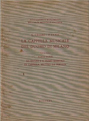 Image du vendeur pour La cappella musicale del Duomo di Milano Parte prima mis en vente par Books di Andrea Mancini