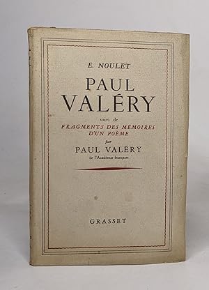 Image du vendeur pour Paul Valry suivi de fragments des mmoires d'un pome mis en vente par crealivres
