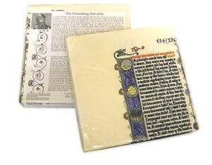 Bild des Verkufers fr Die Gutenberg Serviette, Reproduktion einer Original Gutenberg Bibelseite : Sechsfarbdruck, 33 x 33 cm. Mit Einfhrungstext und bersetzung der zentralen Bibelstelle zum Verkauf von AHA-BUCH GmbH