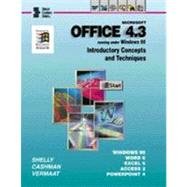 Bild des Verkufers fr Microsoft Office 4.3, Running under Windows 95: Introductory Concepts and Techniques : Windows 95, Word 6, Excel 5, Access 2, Powerpoint 4 (Shelly and Cashman Series) zum Verkauf von WeBuyBooks