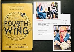 Seller image for Fourth Wing - Rebecca Yarros Title Page Event Signed UK 2023 Piatkus 1st HB for sale by Clearbury Books