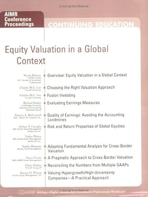 Seller image for Equity Valuation in a Global Context for sale by WeBuyBooks