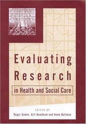 Seller image for Evaluating Research in Health and Social Care (Published in association with The Open University) for sale by WeBuyBooks