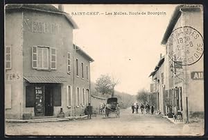 Carte postale Saint-Chef, Les Molles, Route de Bourgoin