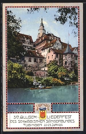 Ansichtskarte Tübingen, 30. Allgemeines Liederfest Des Schwäbischen Sängerbundes 1913, Altstadtpa...