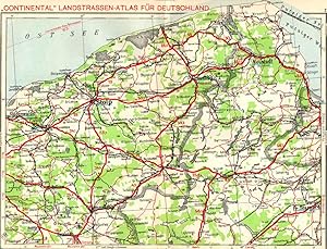 Bild des Verkufers fr Stolp. Continental Landstrassen-Atlas fr Deutschland, Blatt 7. Mastab: 1 : 500 000 zum Verkauf von Antiquariat Kastanienhof