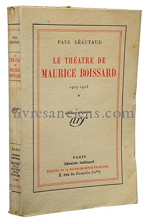 Le théatre de Maurice Boissard