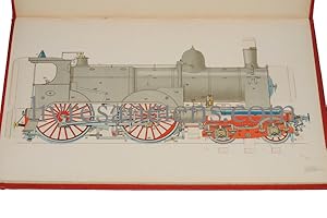 La Locomotive compound avec une planche coloriée a feuillets découpés et superposés