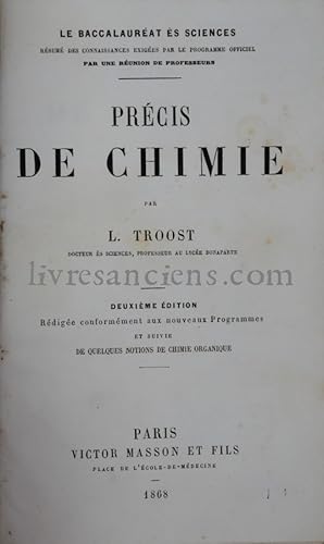 Précis de chimie.